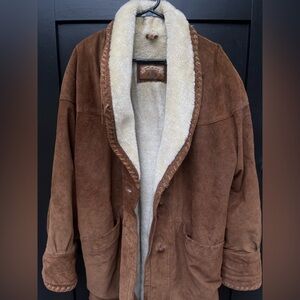 Ada Brown Suede Jacket with Cream Lining